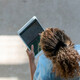 Nurse using tablet in hospital