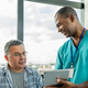 Doctor speaking with patient