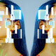 abstract image of woman with pixelated face