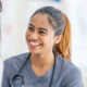 nurse smiling at patient