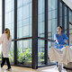 Health workers in a modern hospital