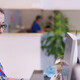 Healthcare provider using computer