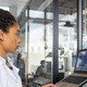 Health engineer working