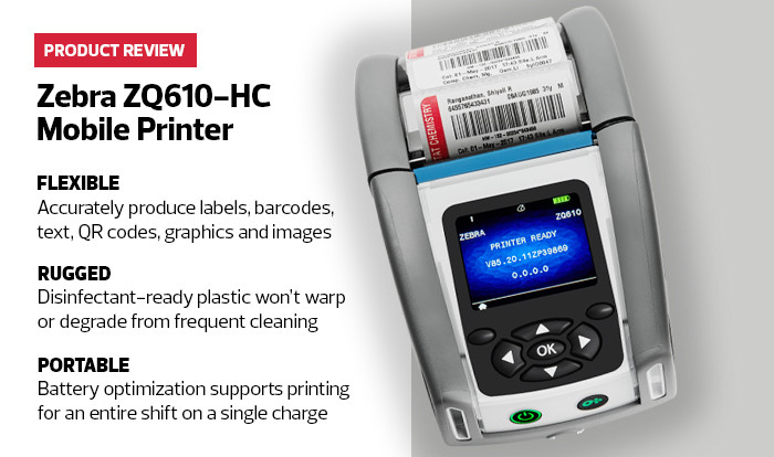 Review The Zebra Zq610 Hc Mobile Printer Healthtech Magazine 1166