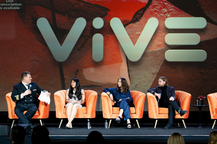 Lt. Cmdr. Michael Banyas, Emily Chen, Dr. Halima Ahmadi-Montecalvo and Dr. Dave Newman
