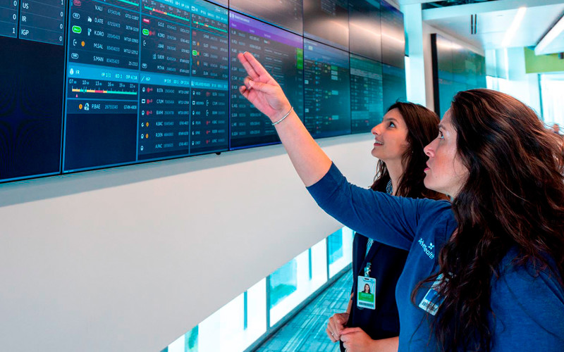 People in operational command center