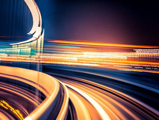 abstract motion-blurred view from a moving train