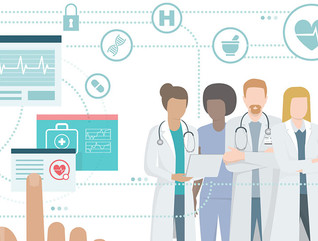 Medical team and healthcare app