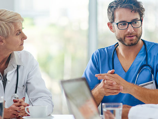 Shot of a team of doctors having a meeting in a hospital