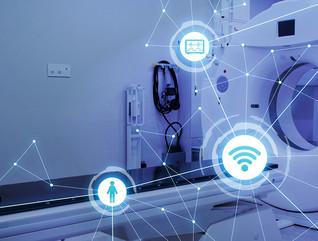 Medical technology and communication network concept.