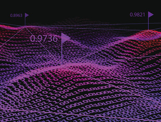 Big data. Binary code background