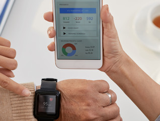 Smartwatch heart monitoring.