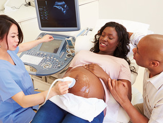 Black couple attends ultrasound appointment
