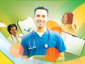 Collage of nurses and doctors