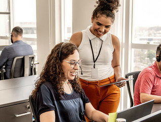 People working in an office