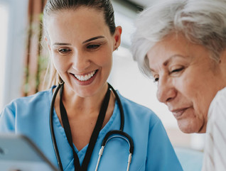 Doctor speaking with patient