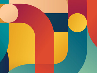 illustration of colorful pathways intersecting