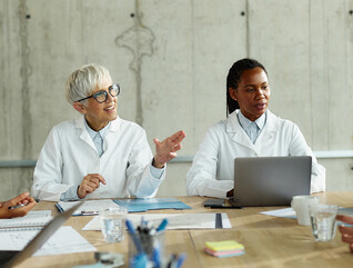 Doctors meeting in the office