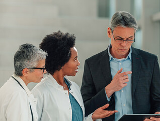 Group of doctors collaborating