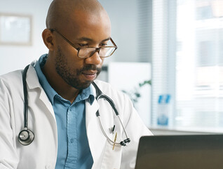 doctor on laptop