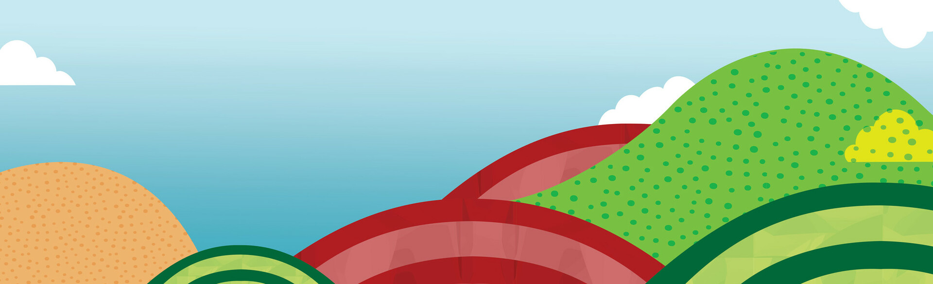 colorful rolling hills