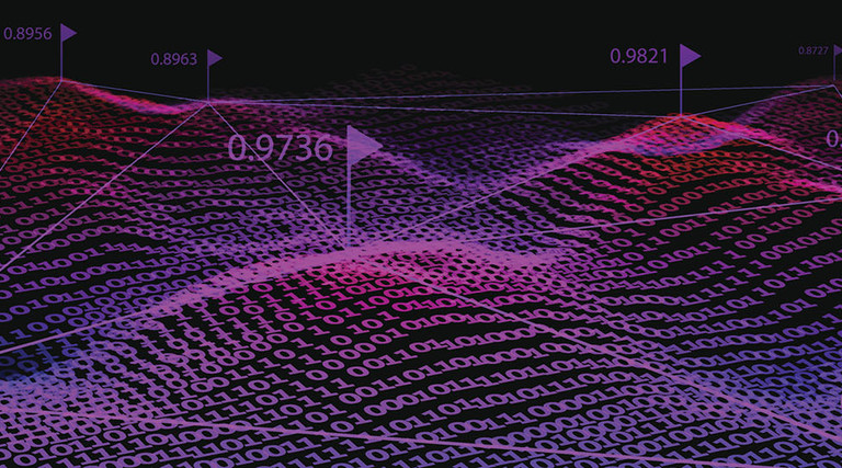 Big data. Binary code background