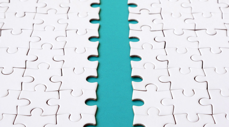 Puzzle sections that don't go together.