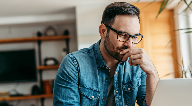 man using chatbot