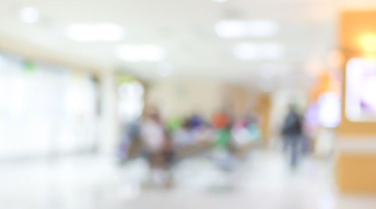 blurred hospital