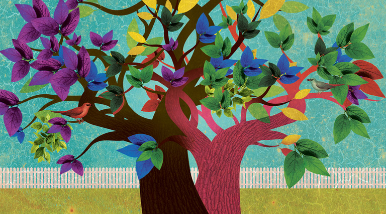A colorful tree indicating growth
