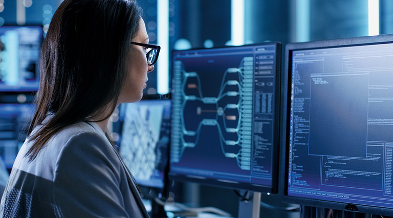 Health IT leader looks at monitor in command center