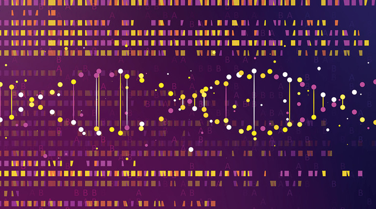 DNA strand genomics concept