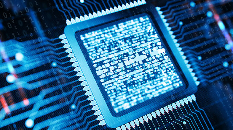 CPU and Computer chip concept