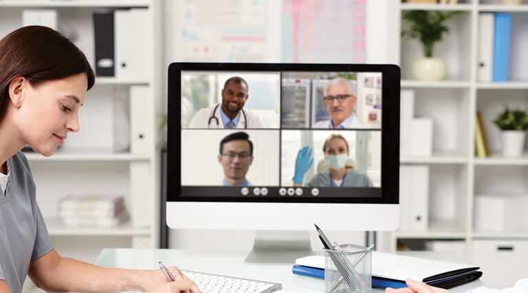 doctors having a video conference call