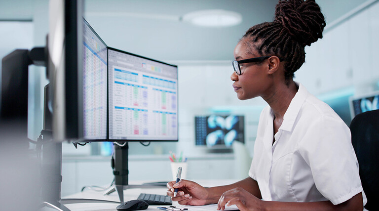 Doctor accessing health records