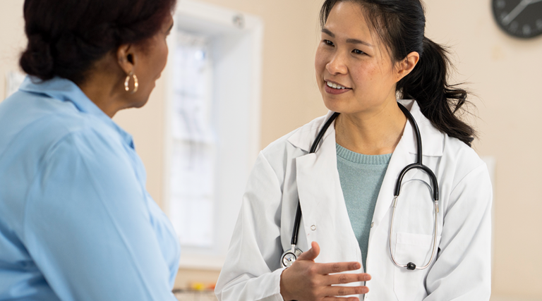 doctor gives a patient her full attention