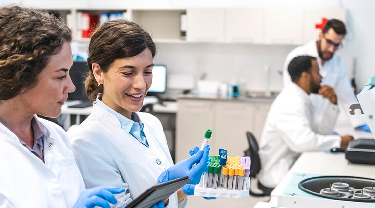 Medical research in lab