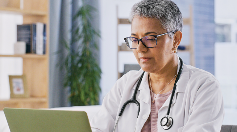 doctor on laptop