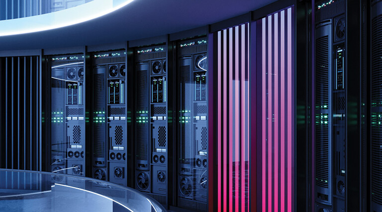 futuristic data center concept