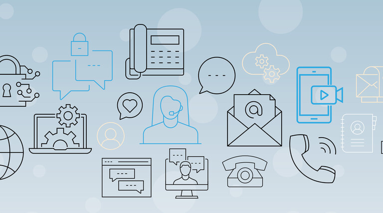 Contact center concept illustration