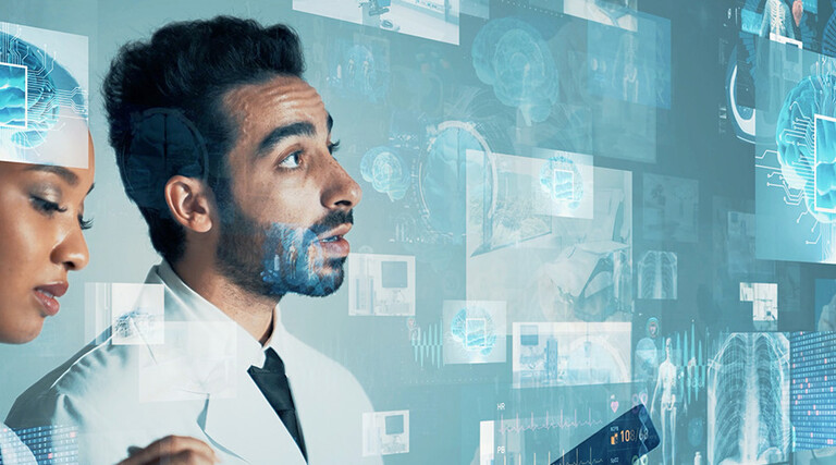 Doctors using AI in hospital