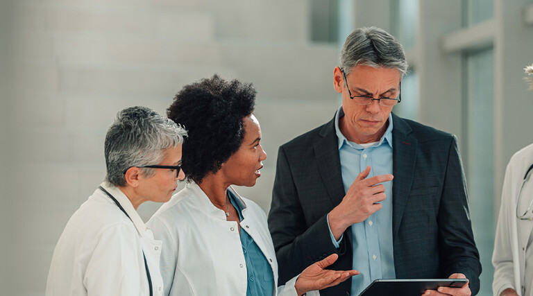 Group of doctors collaborating