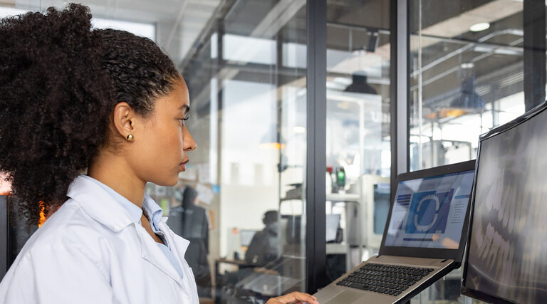 Health engineer working
