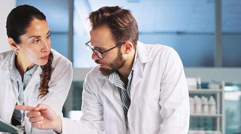 clinicians discuss data