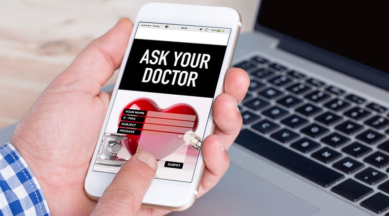 health app on smartphone
