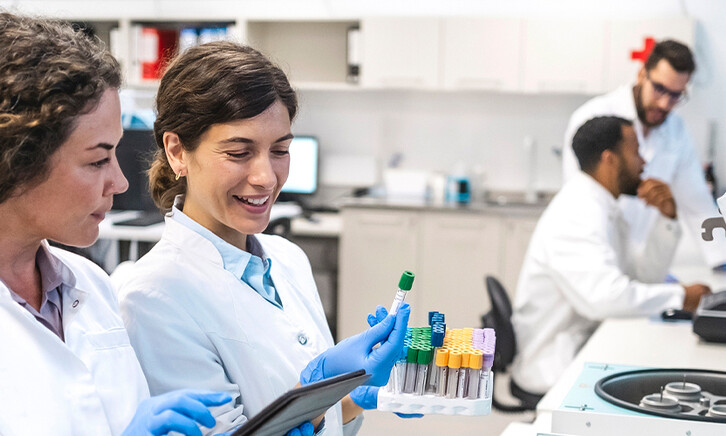 Medical research in lab