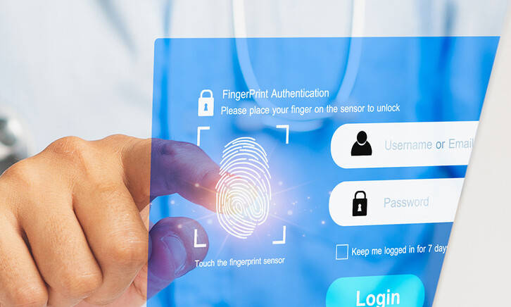 Healthcare provider entering password