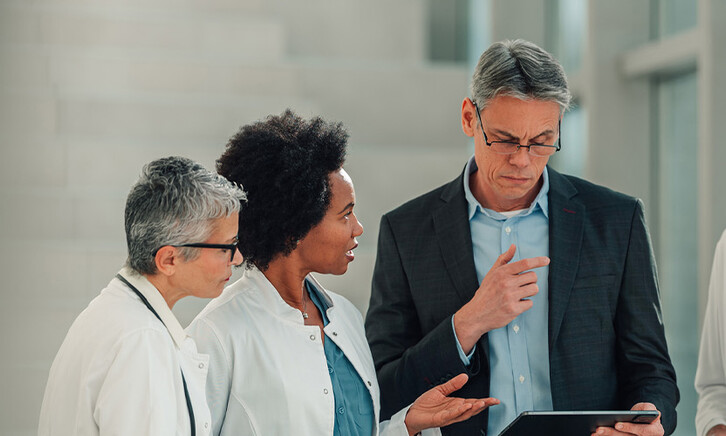 Group of doctors collaborating