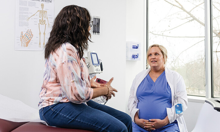 doctor focuses on patient during appointment