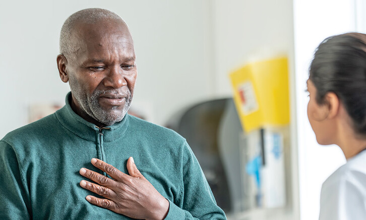 patient talks to doctor during appointment